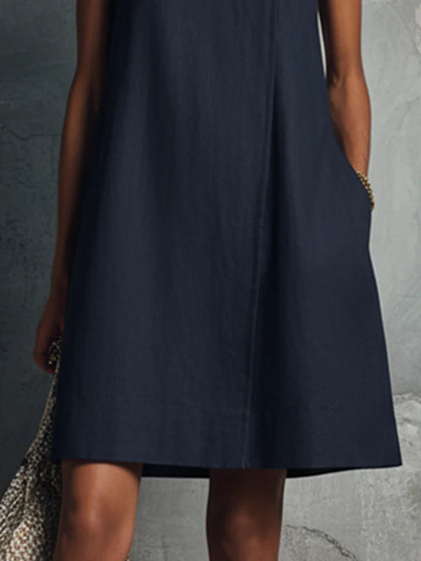 Robe Mini Sans Manches — Noire