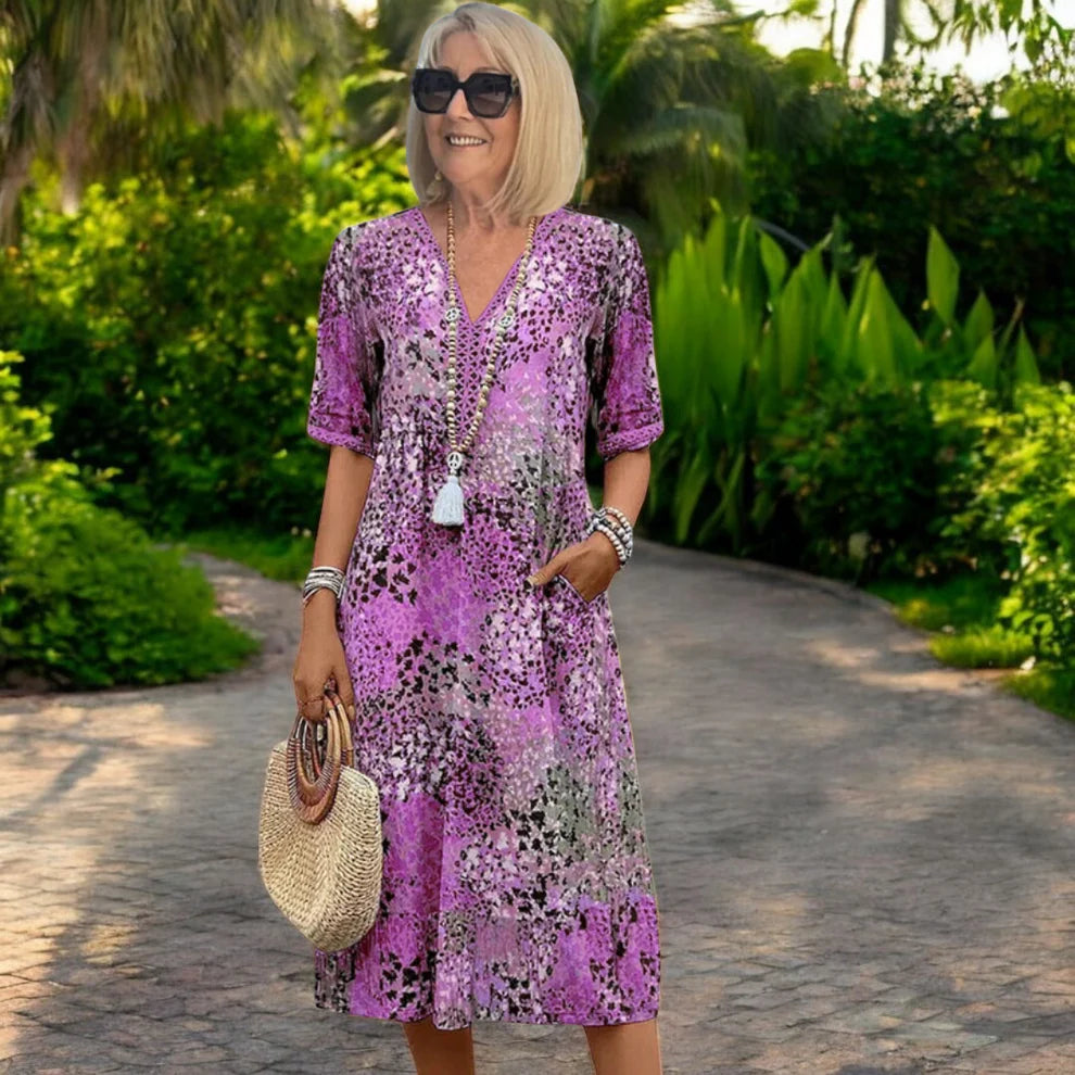 Camila | Lace V-neck Midi Dress